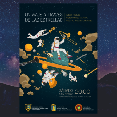 «Un viaje a través de las estrellas» un espectáculo visual y musical a cargo del Ateneo Maestro J.A. Ayala el sábado 5 de marzo en Alhama de Murcia