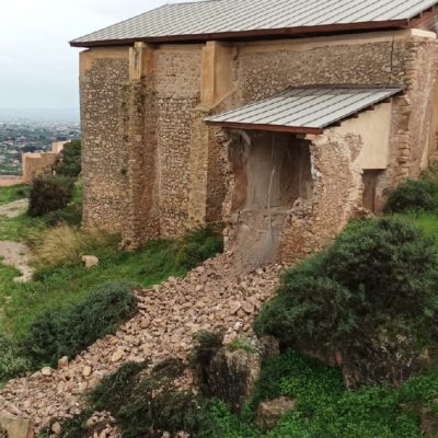 Las incesantes lluvias de los últimos días provocan daños en el patrimonio histórico de Lorca pendientes de valoración