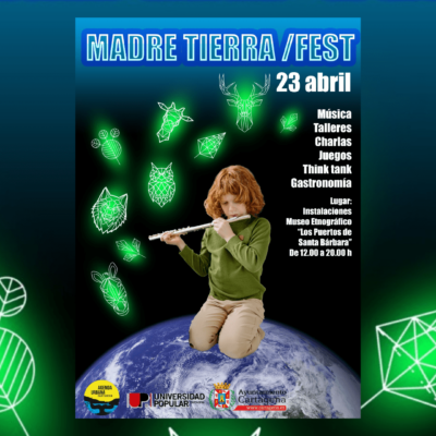 La Universidad Popular de Cartagena celebra el Día de la Tierra con una feria artesanal y un festival de música celta