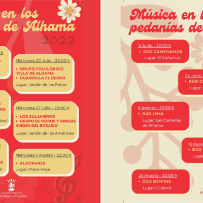 ALHAMA DE MURCIA | Música en los jardines y pedanías de Alhama 2022