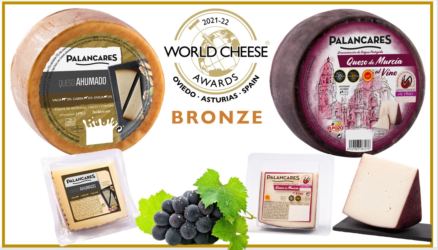 PALANCARES ALIMENTACIÓN triunfa en los premios Global Cheese