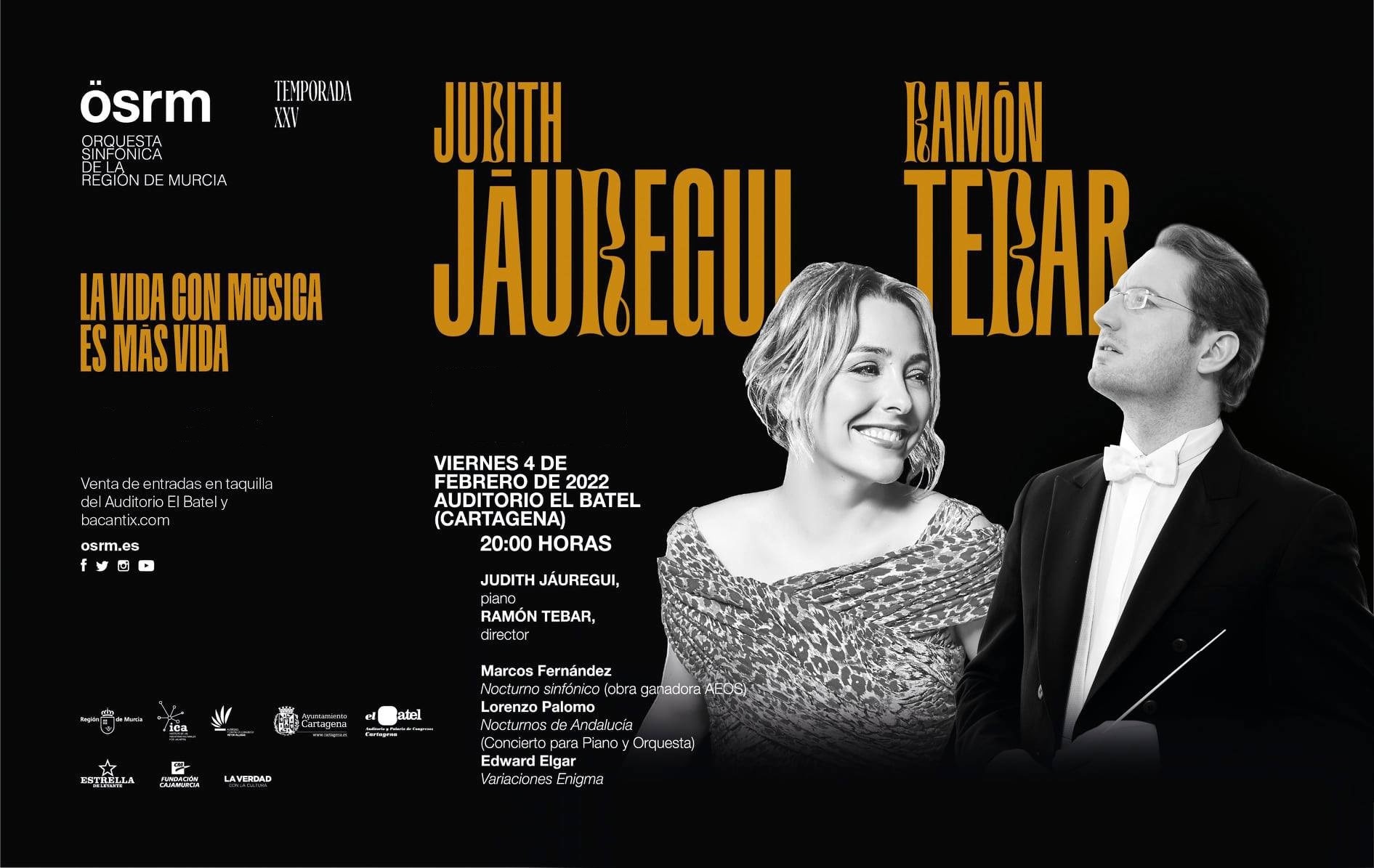 Los reconocidos músicos, Judith Jáuregui y Ramón Tebar, actúan este viernes en El Batel junto a la ÖSRM