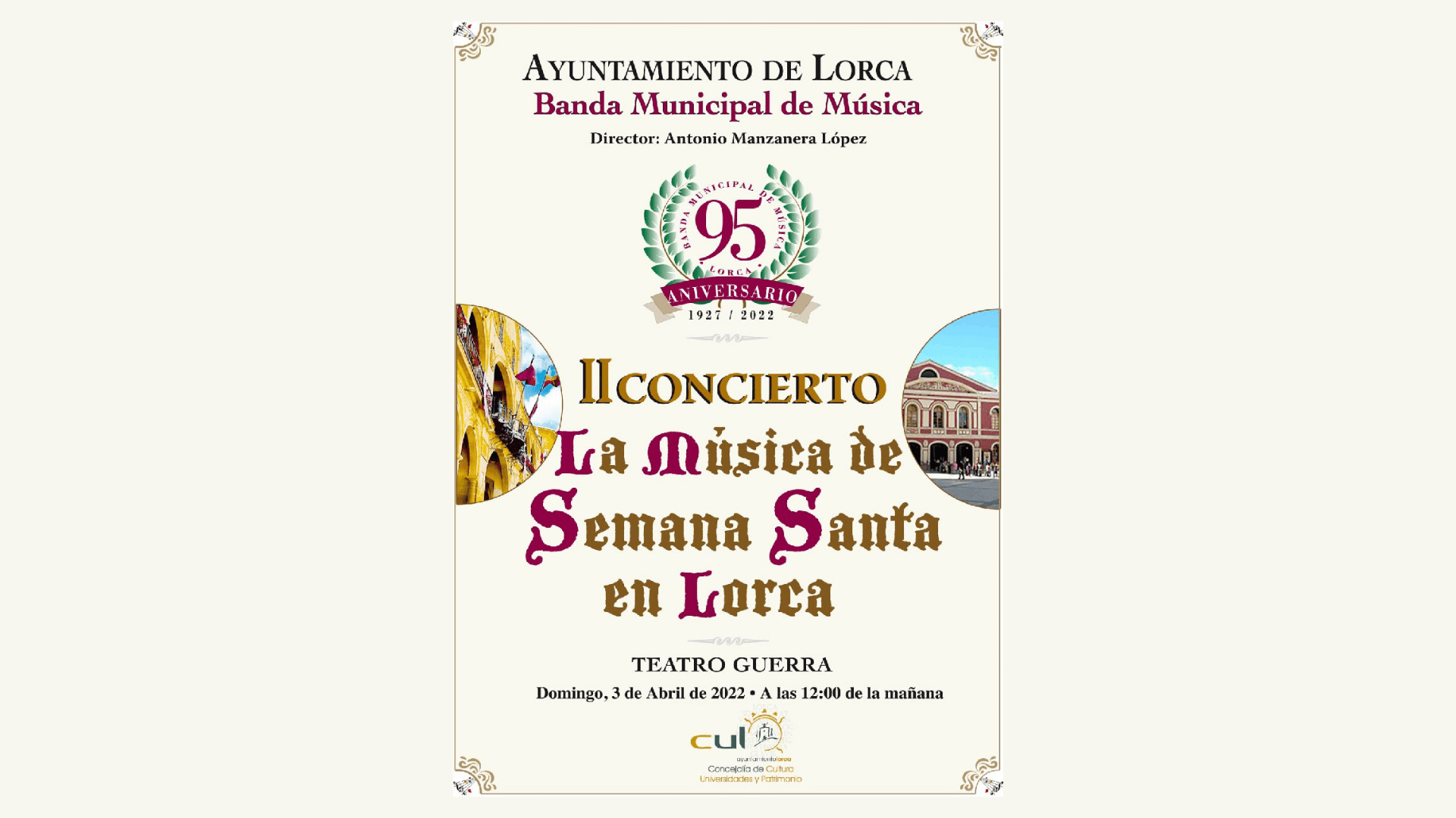 La Banda Municipal de Música de Lorca ofrecerá, este domingo, un concierto dedicado a la música de nuestra Semana Santa