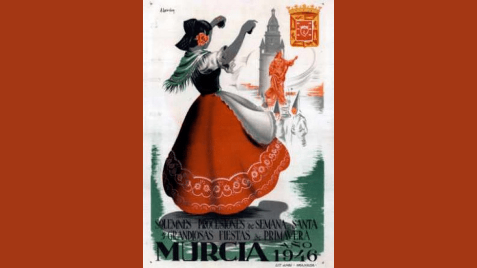 ¿Cómo eran los carteles de Semana Santa y Fiestas de Primavera de Murcia desde 1946 a 1950?
