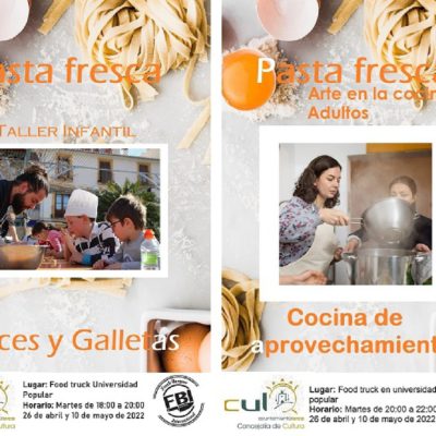 La Universidad Popular de Lorca y el restaurante FBI organizan los cursos »Arte en la cocina, pasta creativa y cocina de aprovechamiento» y »Arte en la cocina infantil»