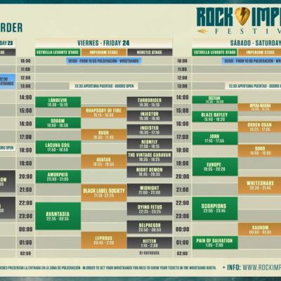 El Rock Imperium Festival, a un mes de su celebración, da a conocer sus horarios