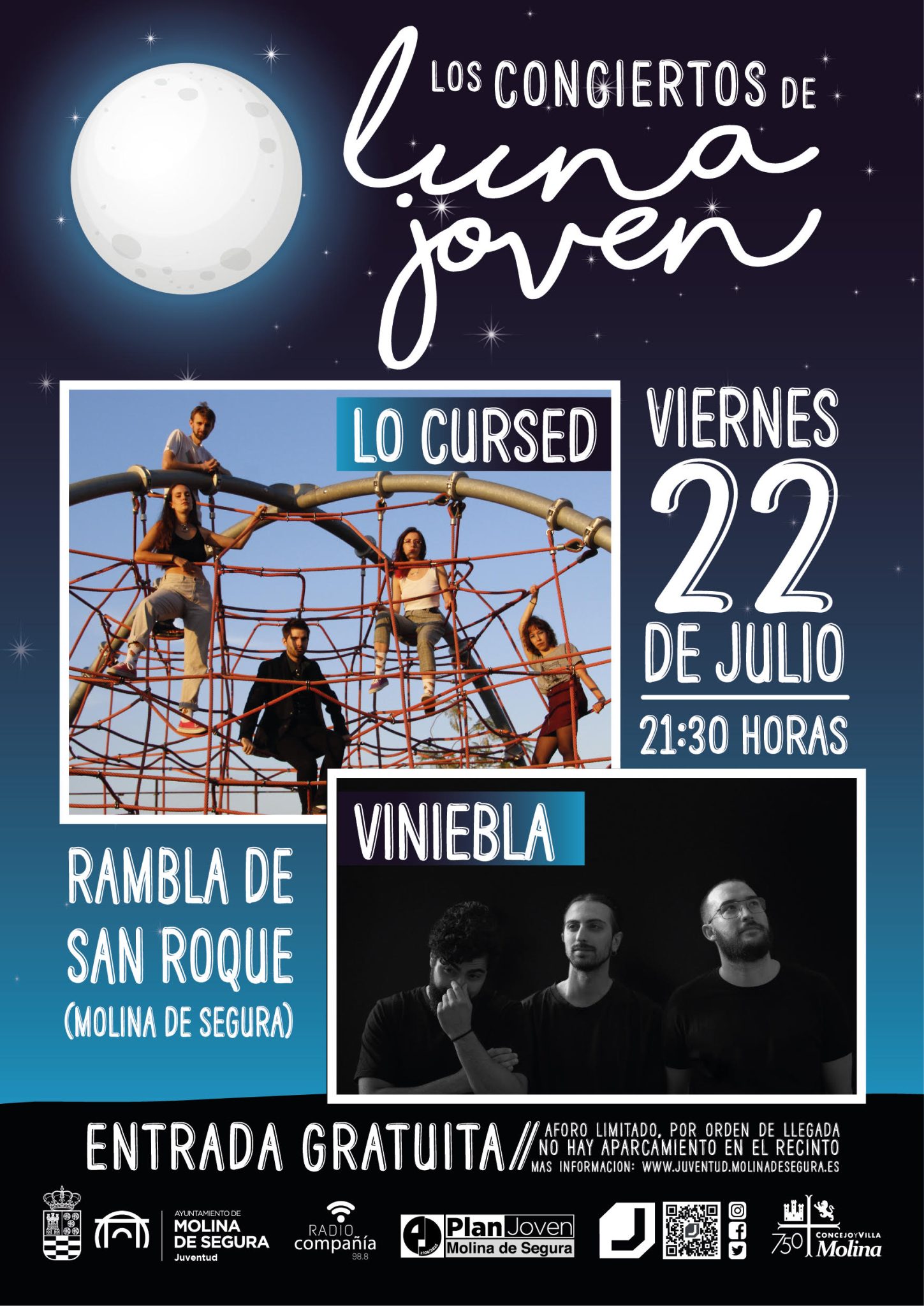 MOLINA DE SEGURA | El grupo ‘Lo Cursed’ sustituye a ‘Adaora’ el viernes 22 de julio en ‘Los Conciertos de Luna Joven 2022’, organizados por la Concejalía de Juventud de Molina de Segura