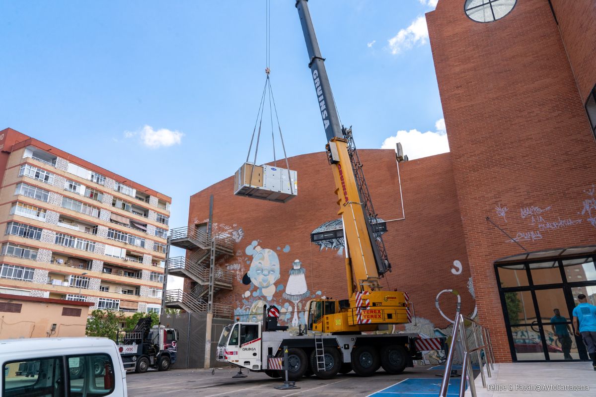 CARTAGENA | Comienza la tercera y última fase de los trabajos de climatización del Centro Cultural Ramón Alonso Luzzy