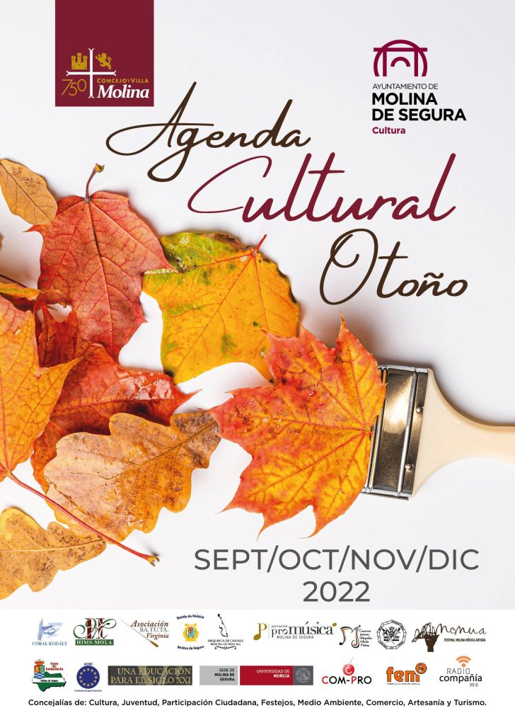 MOLINA DE SEGURA | El Ayuntamiento de Molina de Segura presenta su nueva Agenda Cultural para otoño de 2022, con unas 300 actividades