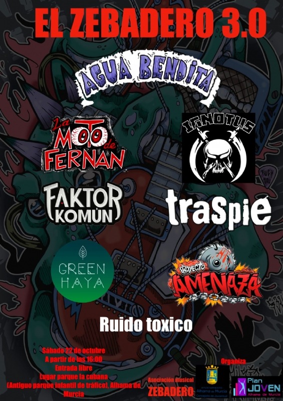 ALHAMA DE MURCIA | El Zebadero 3.0 trae a ocho grupos de rock, ska y punk el 22 de octubre