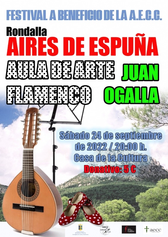 ALHAMA DE MURCIA | Festival flamenco a beneficio de la AECC: sábado 24 de septiembre en el auditorio municipal