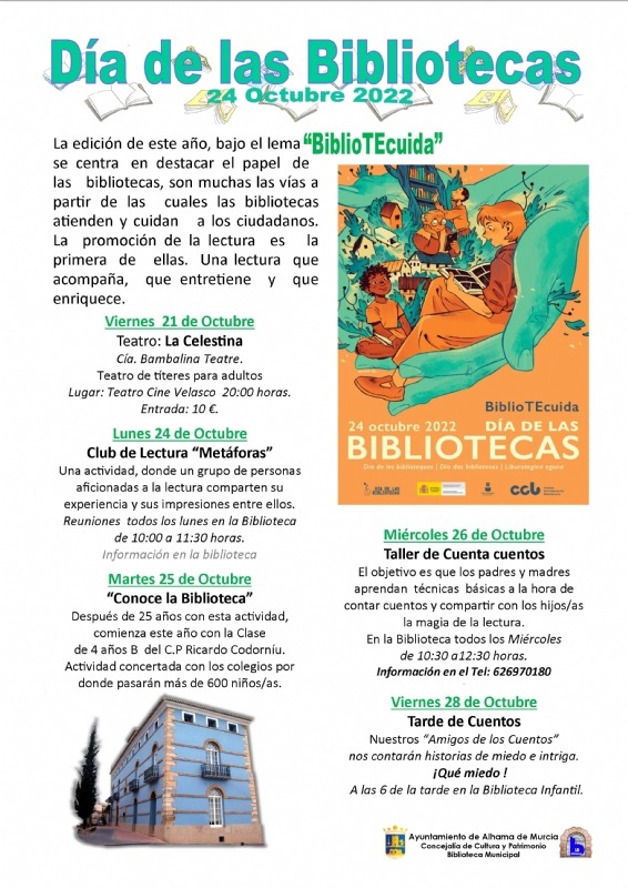 ALHAMA DE MURCIA | Actividades por el Día de las Bibliotecas 2022