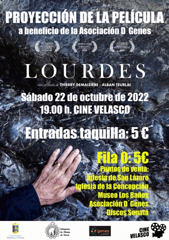 ALHAMA DE MURCIA | Alhama acoge el estreno de ‘Lourdes’ el 22 de octubre, a beneficio de D´Genes