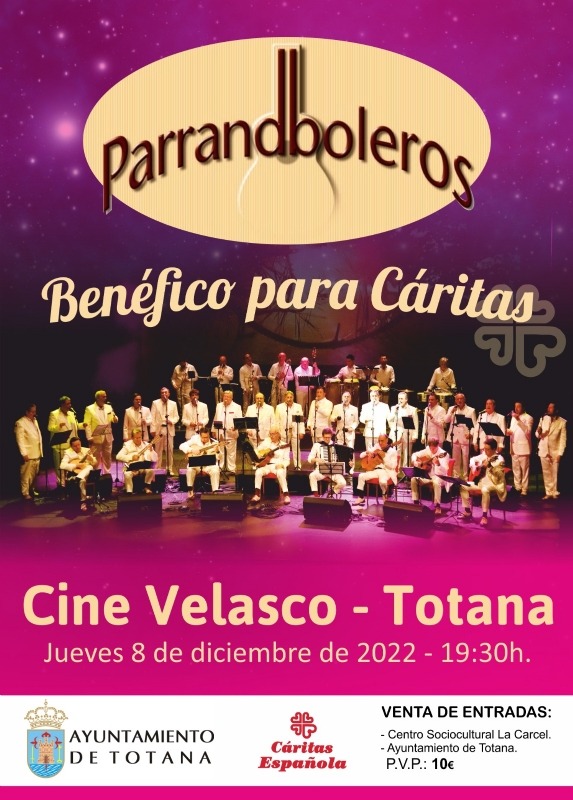 TOTANA | “Los Parrandboleros” ofrecerá un concierto benéfico para Cáritas el jueves 8 de diciembre en el Cine Velasco