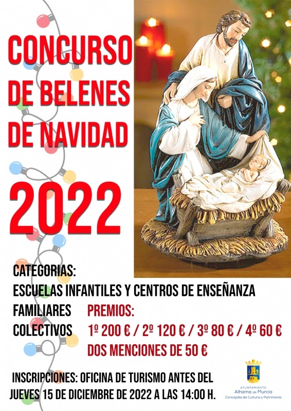 ALHAMA DE MURCIA | Abierto el plazo de inscripción para el Concurso de Belenes de Navidad 2022