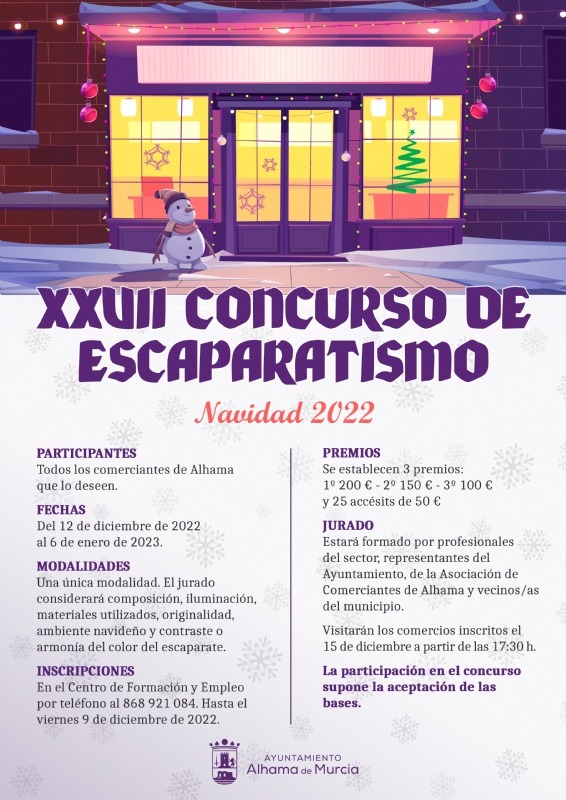 ALHAMA DE MURCIA | XXVII Concurso de escaparatismo de Navidad 2022