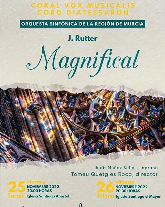 REGIÓN DE MURCIA | 
        La Orquesta Sinfónica de la Región interpretará en Lorquí y en Totana el ‘Magnitifcat’ de John Rutter