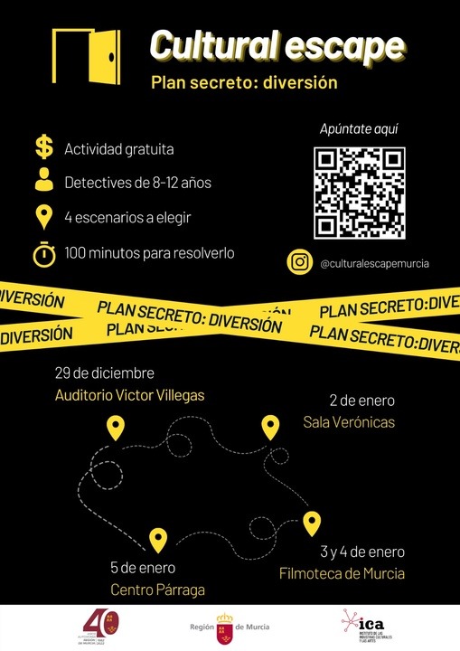 REGIÓN DE MURCIA | El ICA programa durante las vacaciones de Navidad cuatro ‘escape room’ para fomentar el interés cultural entre los más pequeños