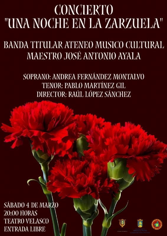 ALHAMA DE MURCIA | ‘Una noche en la Zarzuela’, el nuevo concierto de la Banda Titular del Ateneo