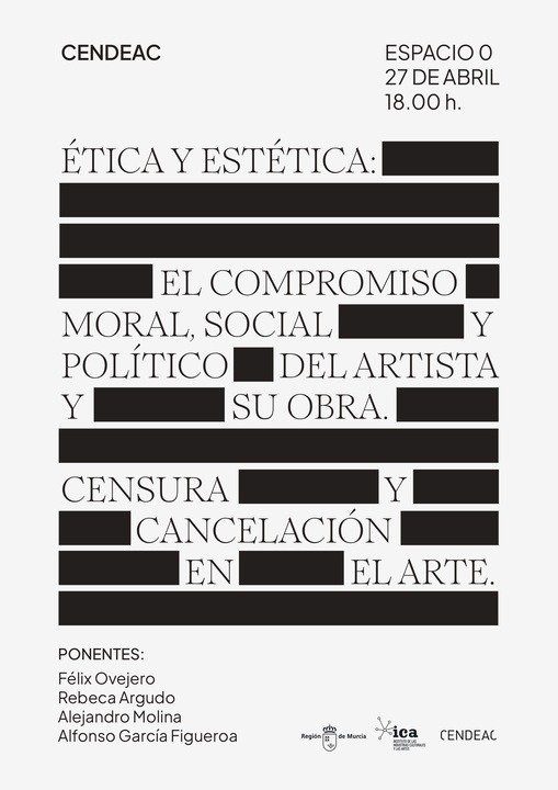 REGIÓN DE MURCIA | 
        Félix Ovejero, Rebeca Argudo, Alfonso García Figueroa y Alejandro Molina intervendrán en el seminario de Cendeac sobre ética y estética