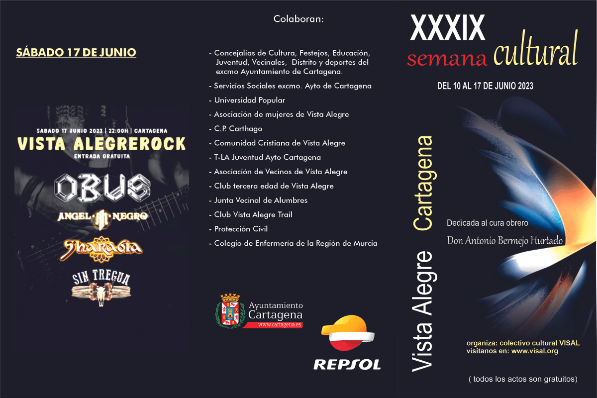 CARTAGENA | Vista Alegre celebrará su XXXIX Semana Cultural a mediados de junio, con la actuación de Obús
