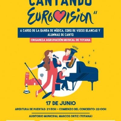 CULTURA | La Agrupación Musical celebra el concierto «Cantando Eurovisión» este sábado 17 de junio, en el Auditorio Municipal «Marcos Ortiz» (22:00 horas)