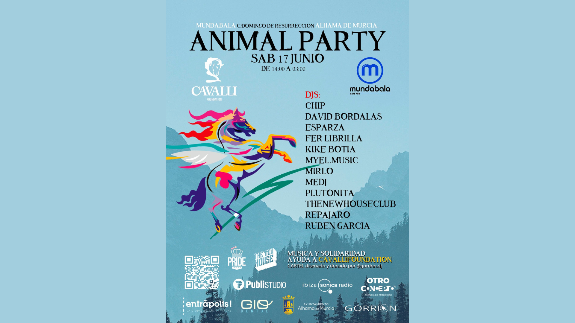 1ª ANIMAL PARTY en Alhama de Murcia: Fiesta solidaria de música electrónica en apoyo a la Fundación Cavalli
