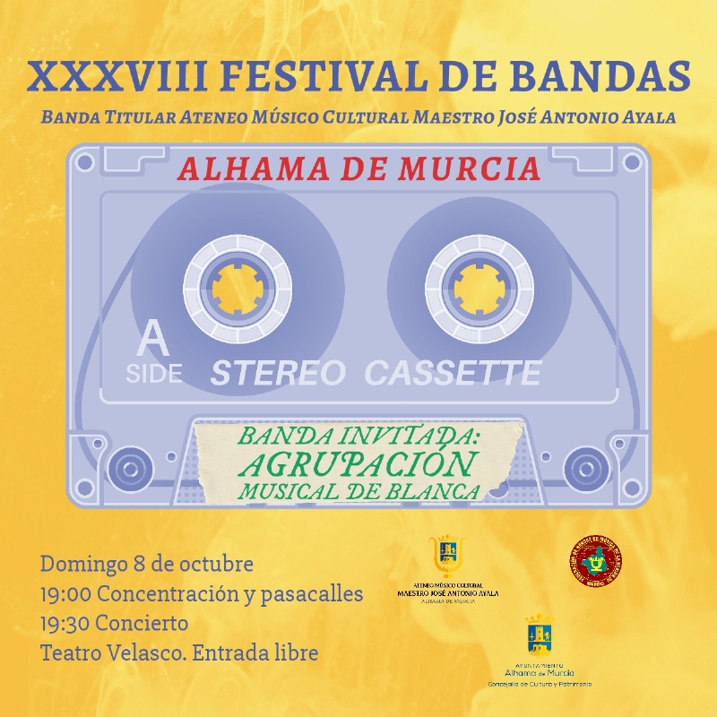 CULTURA | XXXVIII Festival de Bandas de Música de Alhama: 8 de octubre de 2023