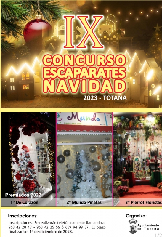 CULTURA | 
        Convocan el IX Concurso de Escaparates de Navidad con el fin de crear un ambiente festivo en las calles más comerciales durante este tiempo