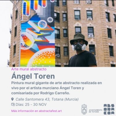 CULTURA | 
        La Asociación Blanco Diáfano inaugura el 2 de diciembre el mural del artista Ángel Toren dentro de las Jornadas de Arte Abstracto de la Región de Murcia, que acoge Totana este mes