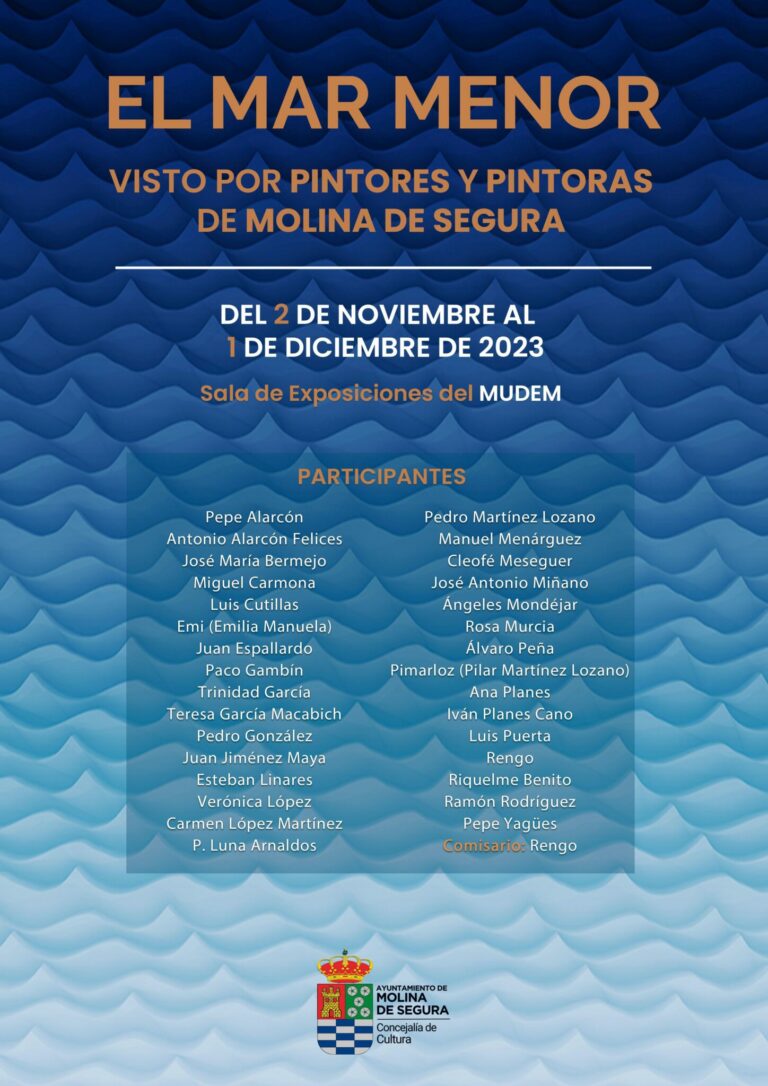 CULTURA | La Sala de Exposiciones del MUDEM acoge la muestra colectiva ‘El Mar Menor visto por pintores y pintoras de Molina de Segura’ del 2 de noviembre al 1 de diciembre