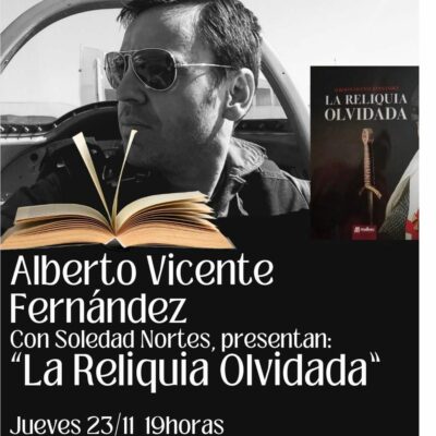 CULTURA | Alberto Vicente presenta su libro ‘La reliquia olvidada’ el jueves 23 de noviembre en la Biblioteca ‘Salvador García Aguilar’ de Molina de Segura