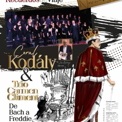 CULTURA | La Coral Kodály y ‘Trío Carmen Climent’ ofrecen el espectáculo musical ‘Recuerdos de viaje: de Bach a Freddie Mercury’ en el ‘Teatro Villa de Molina’ el jueves 16 de noviembre