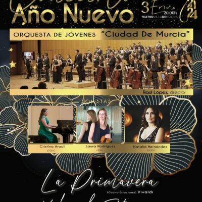 CULTURA | La Orquesta de Jóvenes ‘Ciudad de Murcia’, junto a dos solistas de piano y una de violín, ofrecen en el ‘Teatro Villa de Molina’ el Concierto de Año Nuevo el miércoles 3 de enero