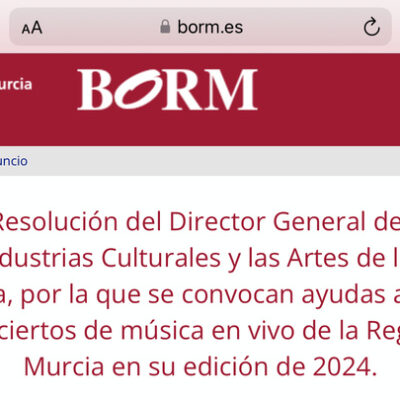 Cultura destina 110.000 euros a apoyar la actividad de las salas de música en vivo de la Región