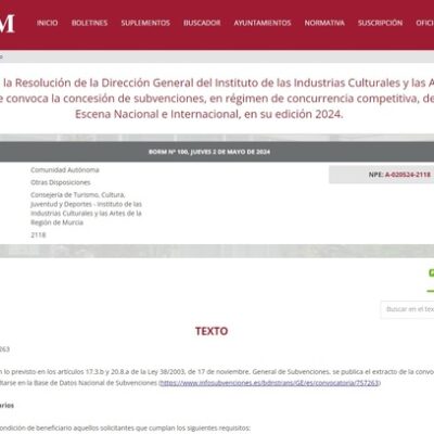 Cultura convoca las ayudas del Plan Escena Nacional e Internacional que alcanzan los 185.000 euros