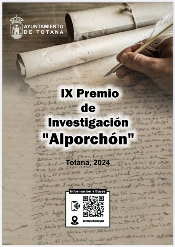 Hasta el 17 de marzo de 2025 permanece abierto el plazo para presentar trabajos al IX Premio de Investigación Histórica Alporchón