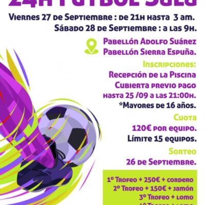 Ya puedes inscribirte en el torneo 24 horas fútbol sala de la Feria 2024
