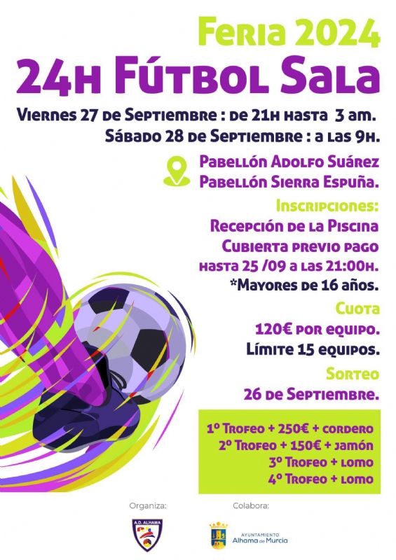 Ya puedes inscribirte en el torneo 24 horas fútbol sala de la Feria 2024