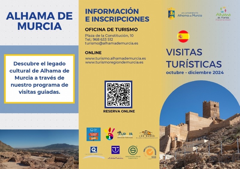 Nuevas visitas guiadas al Castillo y Las Paleras destacan en el programa turístico otoño-invierno 2024 de Alhama de Murcia