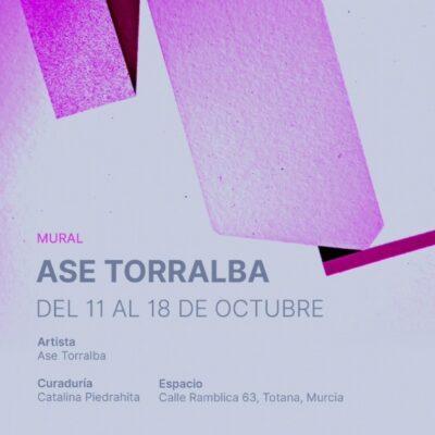 Del 11 al 18 de octubre el artista Ase Torralba confecciona en Totana el nuevo mural del programa de Arte Abstracto que promueve la Asociación Blanco Diáfano