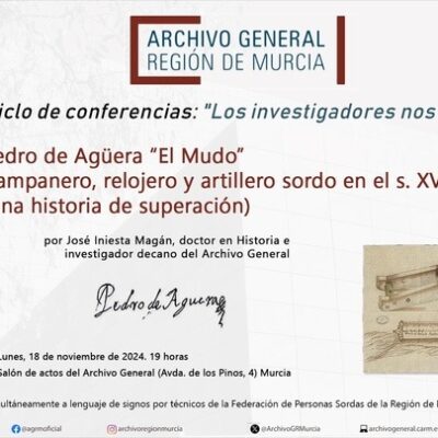 El Archivo General inaugura su nuevo ciclo de conferencias con la historia de superación de Pedro de Agüera