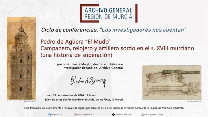 El Archivo General inaugura su nuevo ciclo de conferencias con la historia de superación de Pedro de Agüera